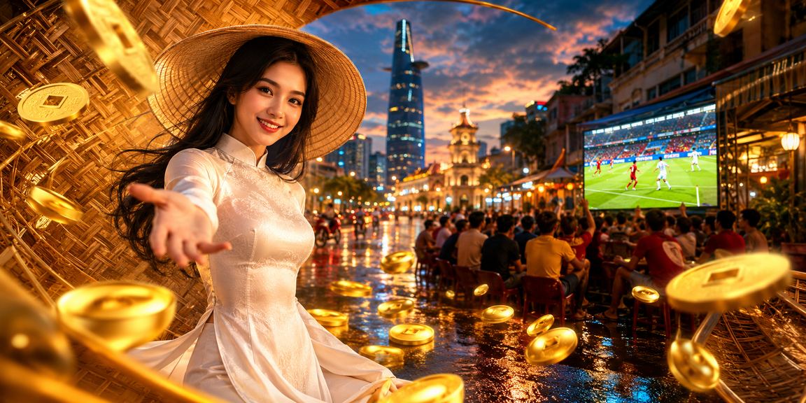 Người phụ nữ mặc áo dài tại TP. Hồ Chí Minh theo dõi và đặt cược bóng đá trực tuyến