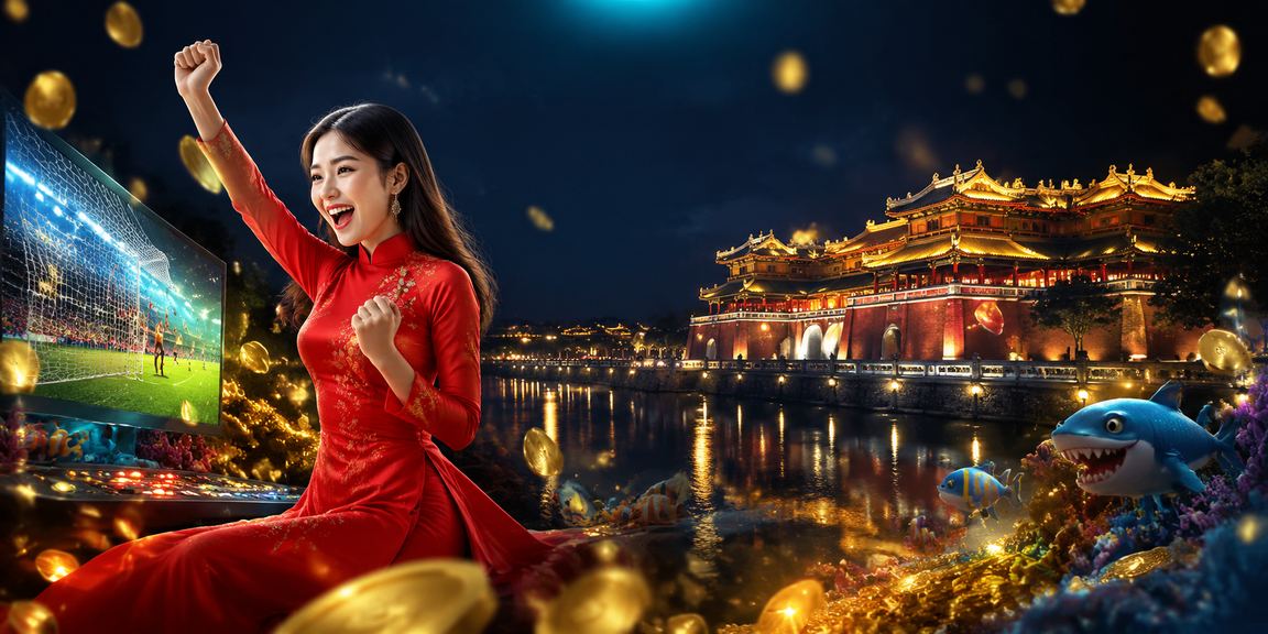 Người phụ nữ mặc áo dài tại Huế thưởng thức trải nghiệm casino trực tuyến trong không gian truyền thống