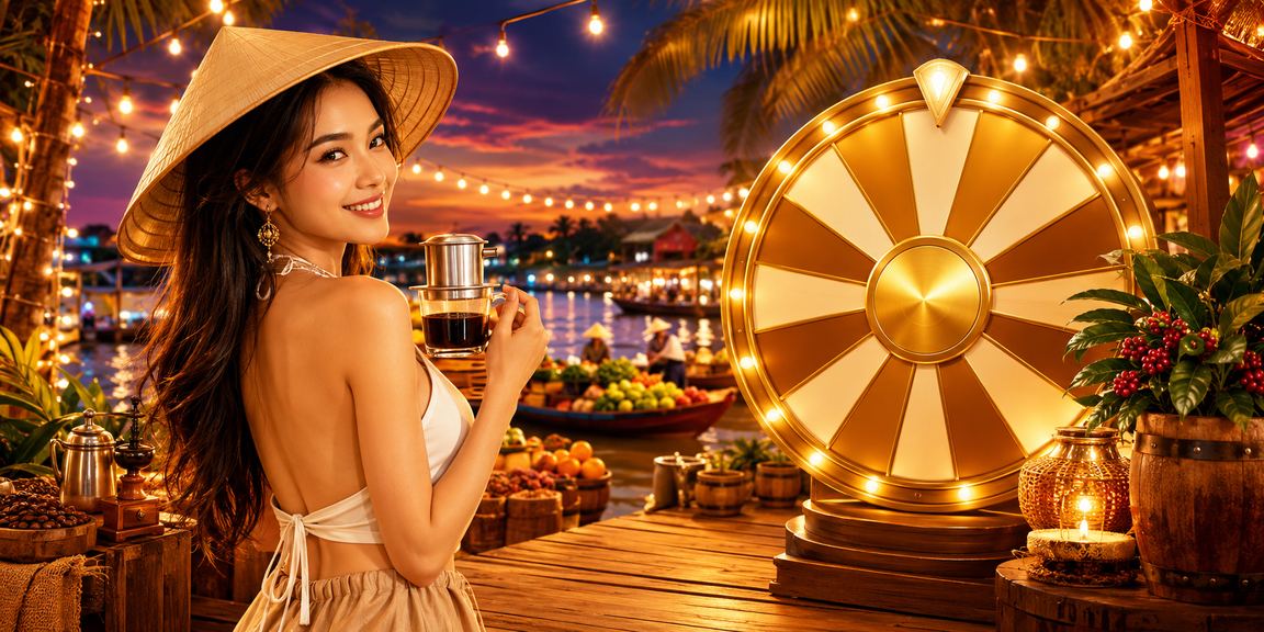 Người dùng tại vùng đồng bằng sông Cửu Long tham gia rút thăm trực tuyến bên ly cà phê